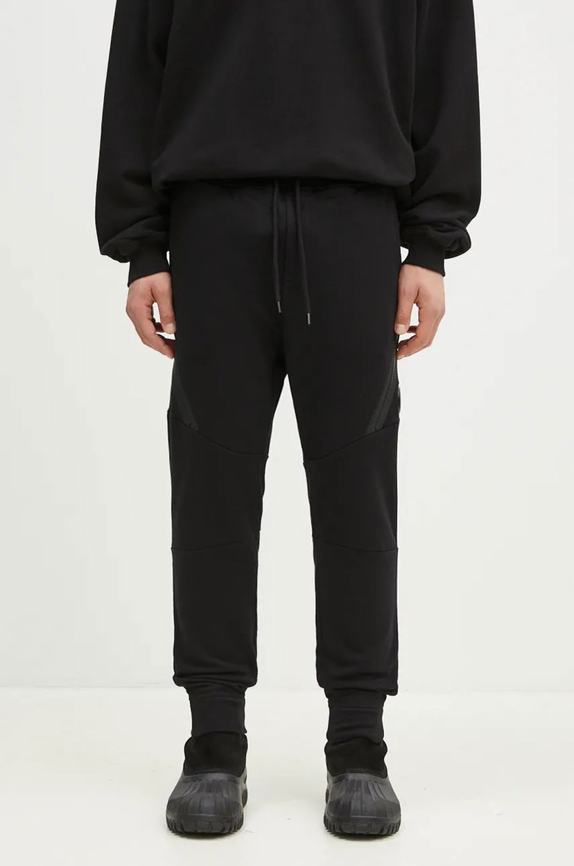 Joggingbukser C.P. Company Diagonal Raised Fleece Lens Sweatpants Sort | 17CMSP084A005086W