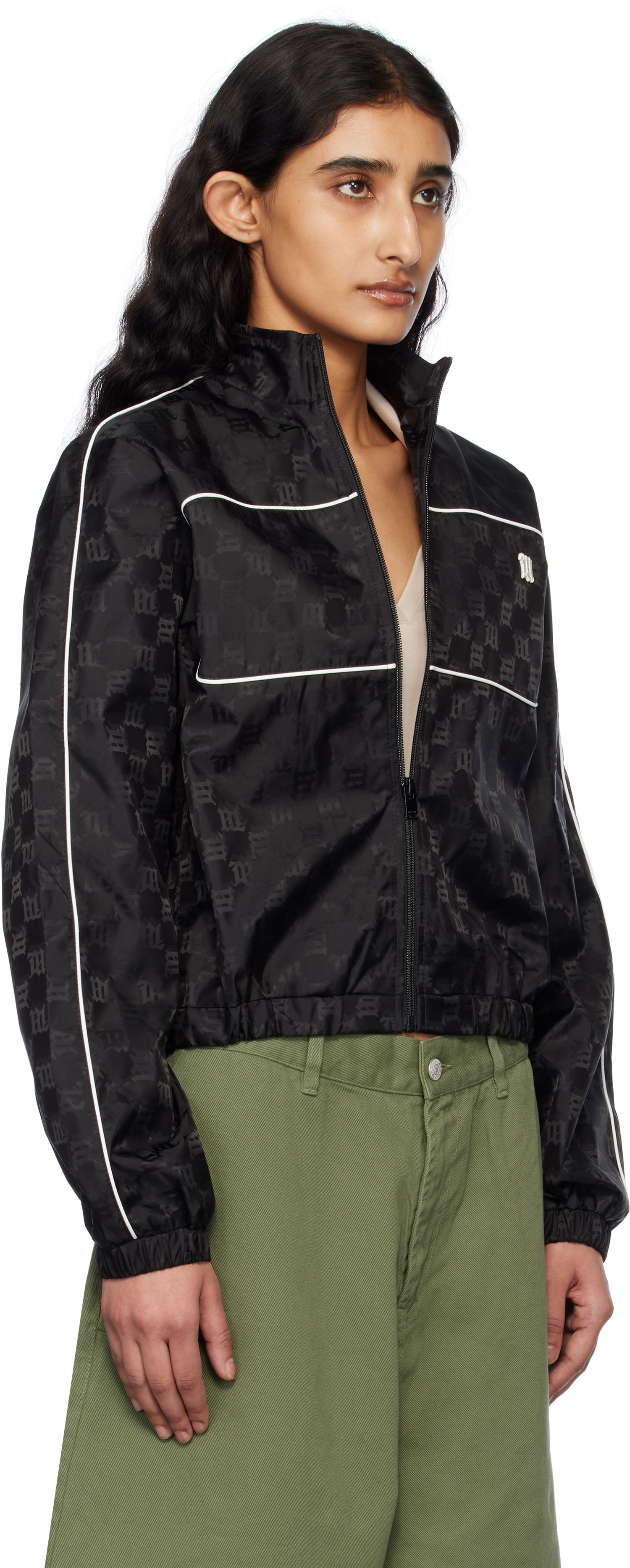 Vindjakke MISBHV MISBHV Monogram Nylon Windbreaker Jacket Sort | 250W402, 1