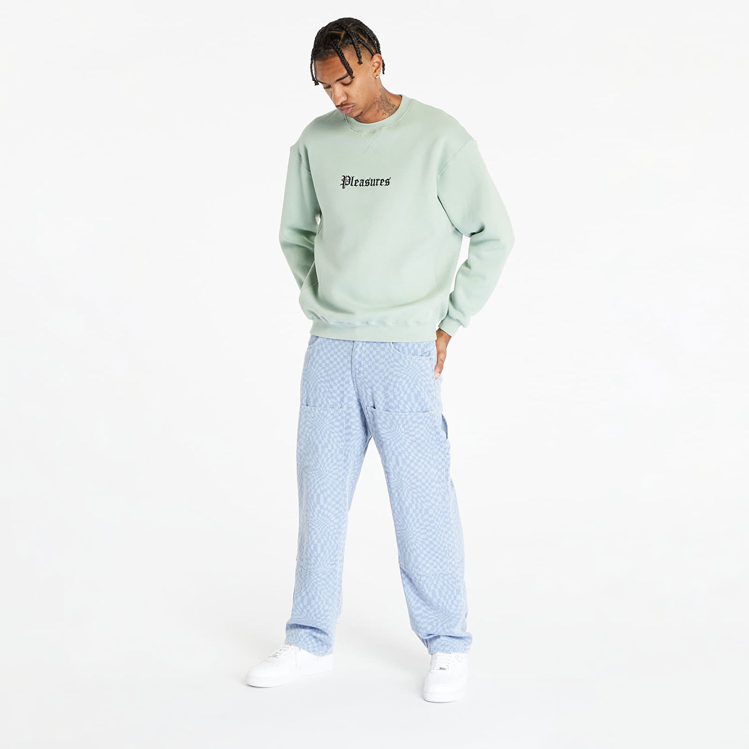 Sweatshirt Pleasures Recipe Crewneck Mint Grøn | P23F021 MINT, 1