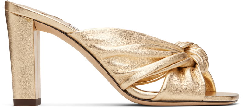 Tilbehør Jimmy Choo Jimmy Choo Avenue 85 Heeled Mules Metalisk | AVENUE 85