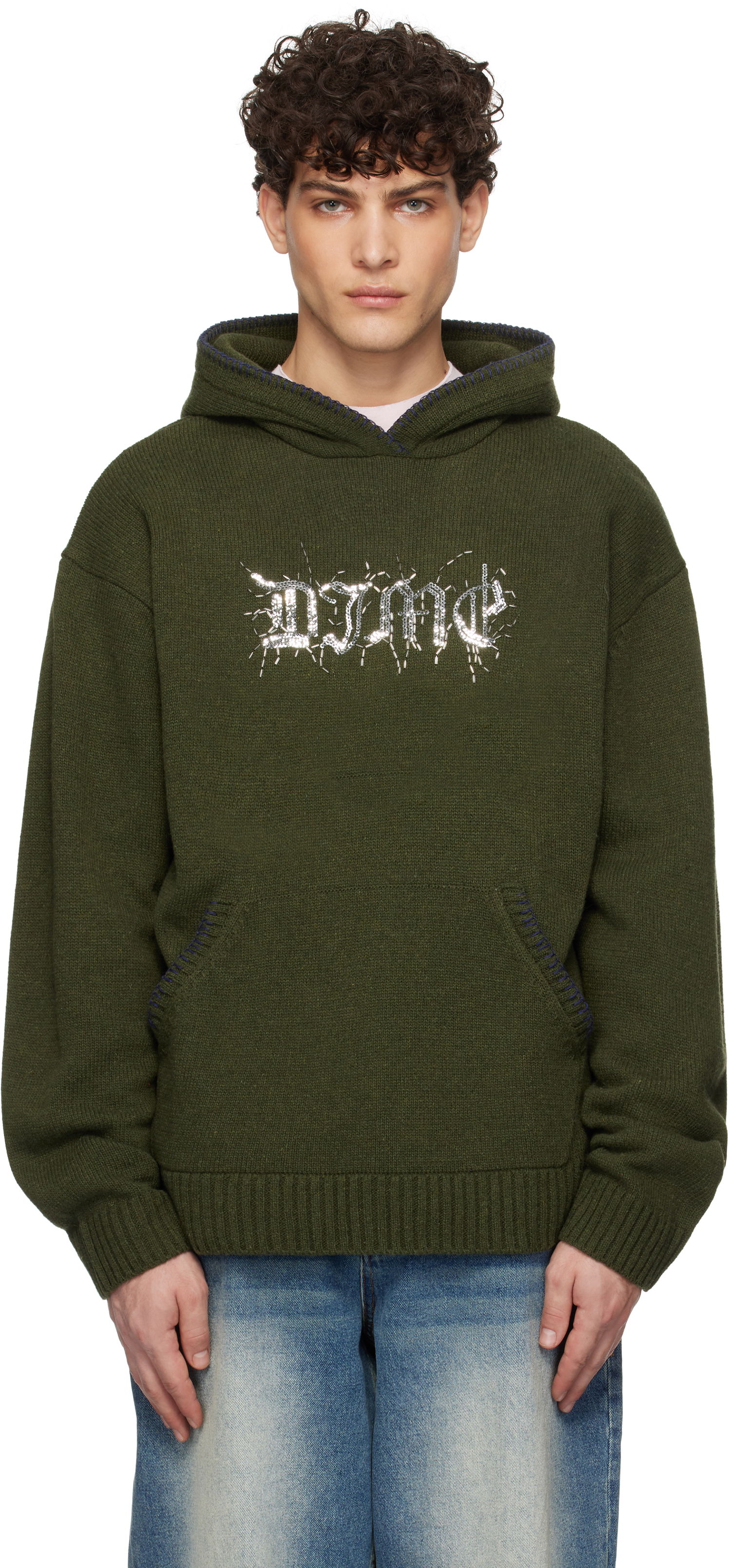 Sweatshirt Dime Wool Hoodie Grøn | DIMEHO2412ARM, 0