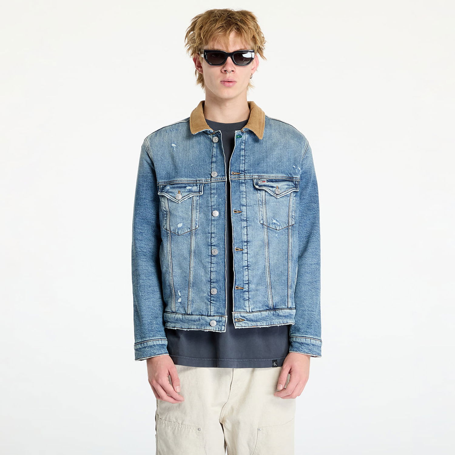 Jakke Tommy Hilfiger Ryan Teddy Regular Trucker Jacket Denim Blå | DM0DM20435 1A5, 0