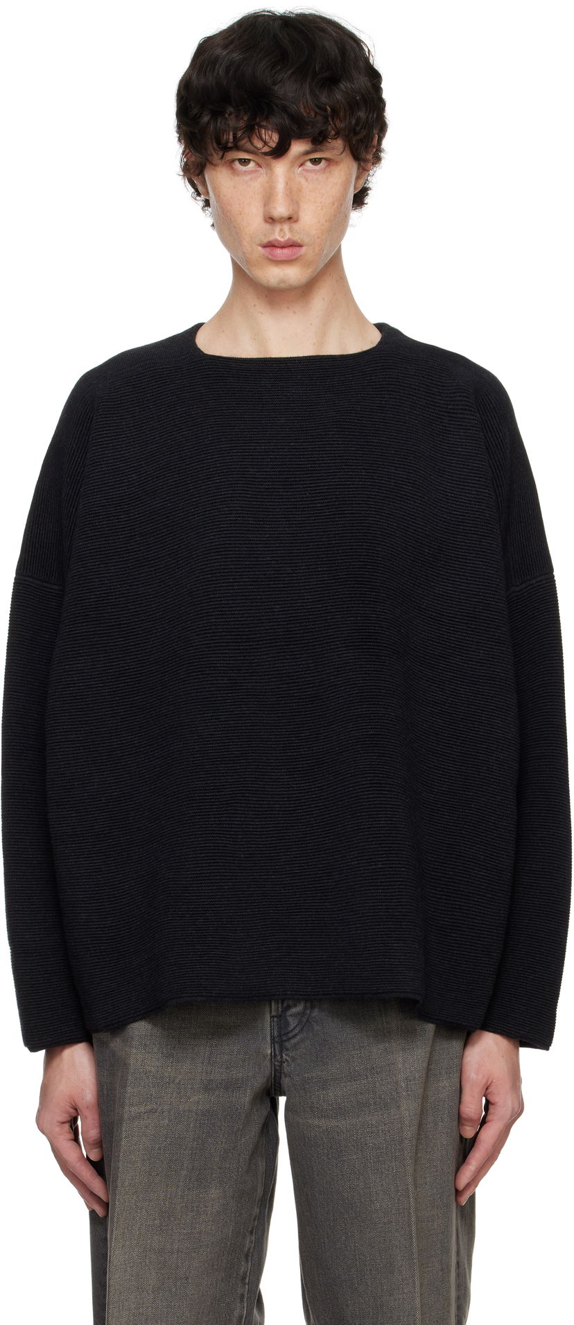 Sweater Fear of God Straight Neck Sweater Sort | FG820-2302MER