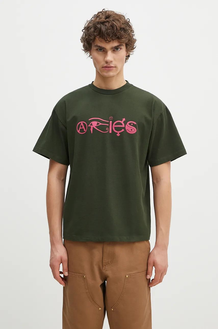 T-shirt Aries Coexist Print T-shirt Grøn | AR6001302, 0