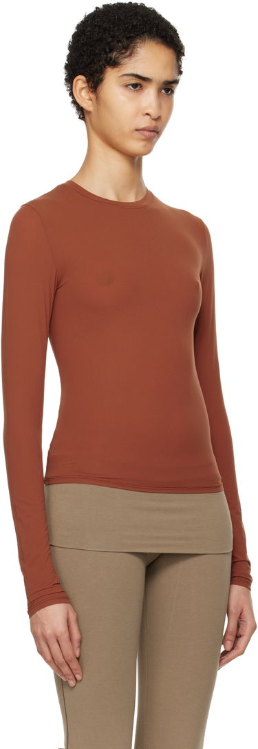 T-shirt SKIMS SKIMS Fits Everybody Long Sleeve T-Shirt Sort | AP-TSH-0650, 4