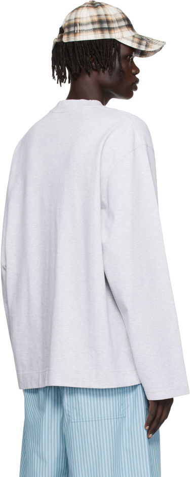T-shirt Acne Studios Acne Studios Embroidered-Logo T-Shirt Grå | CL0369-, 2
