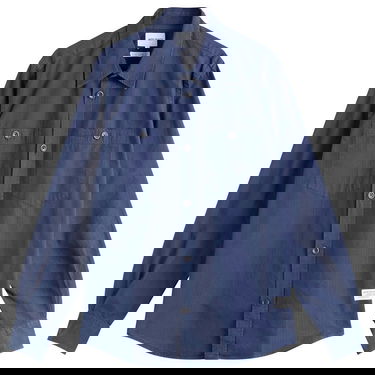 Skjorte NORSE PROJECTS Algot Cotton Ripstop Relaxed Shirt, Size Large Mørkeblå | N40-0841-7555, 0