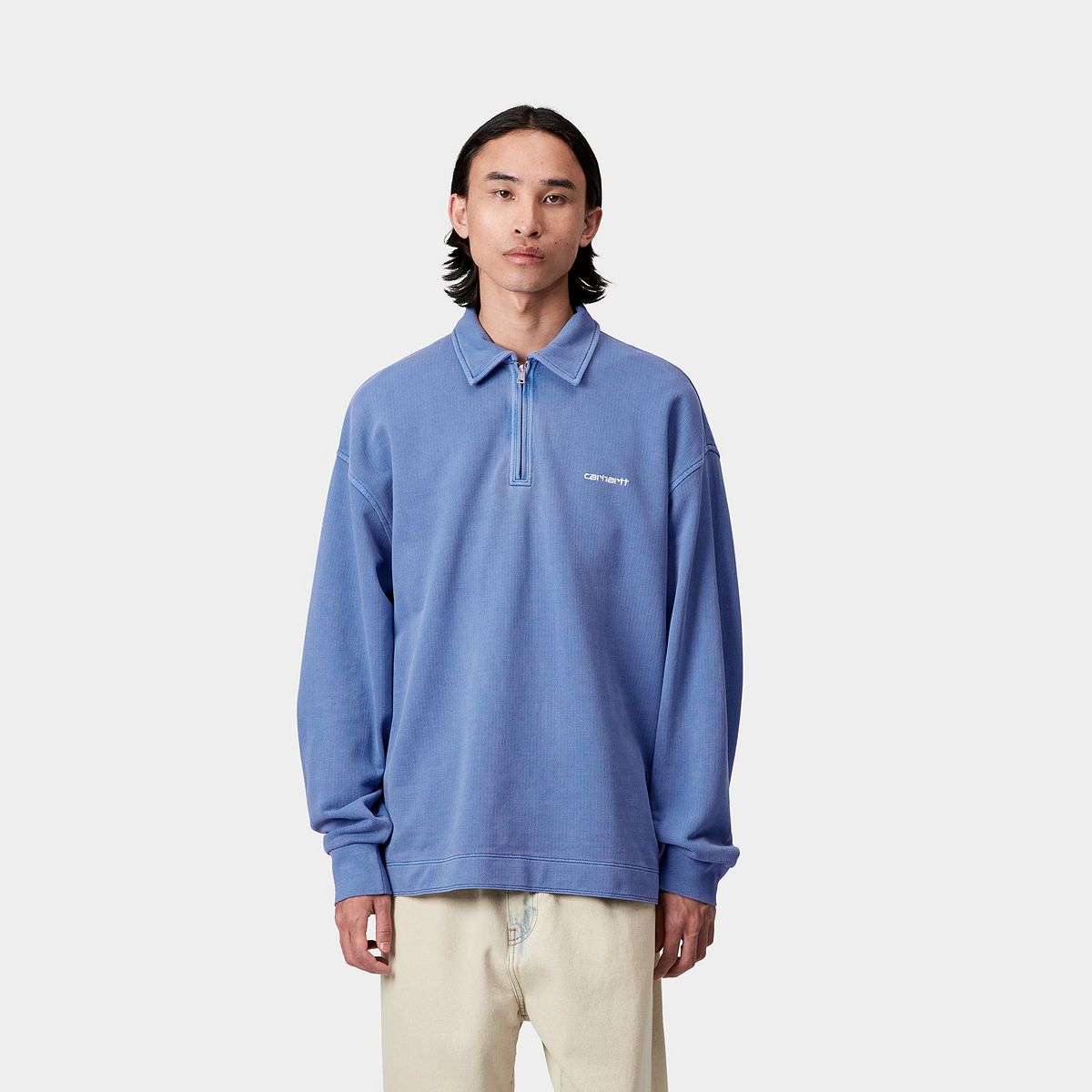 Sweatshirt Carhartt WIP Carhartt WIP PiqueScript Sweatshirt Blå | I035188_18, 0