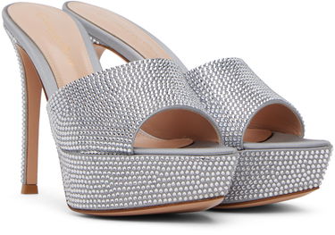 Sneakers og sko Gianvito Rossi Gianvito Rossi Tracey Crystal Heeled Sandals Grå | G16550.85RIC.RAS, 3