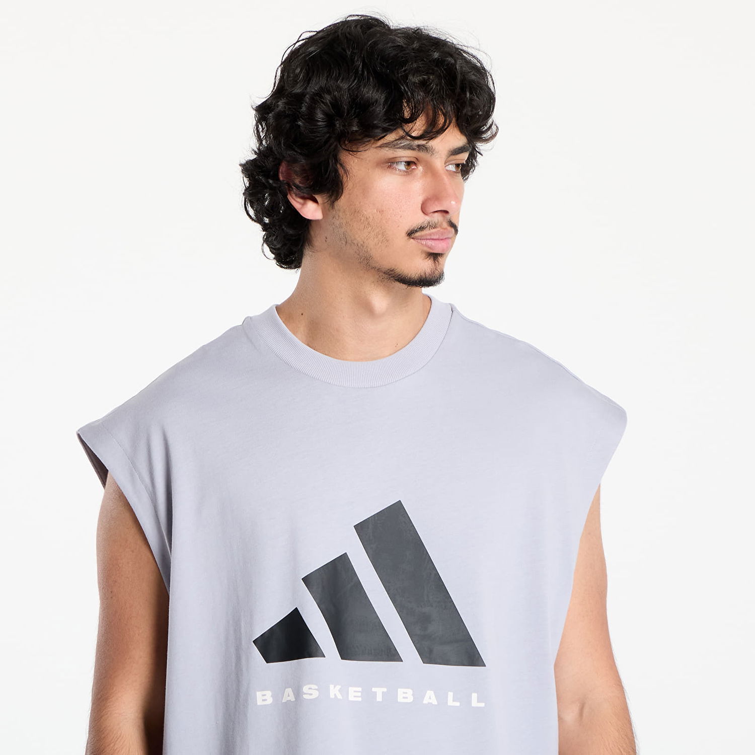 Tanktop adidas Performance Adidas Basketball Sleeveless T-Shirt Grå | JN3973, 1