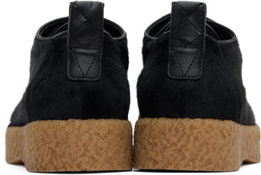 Sneakers og sko Bottega Veneta Torino Hairy Lace-Up Derbys with Crepe Soles Sort | 806448V2CU01000, 1