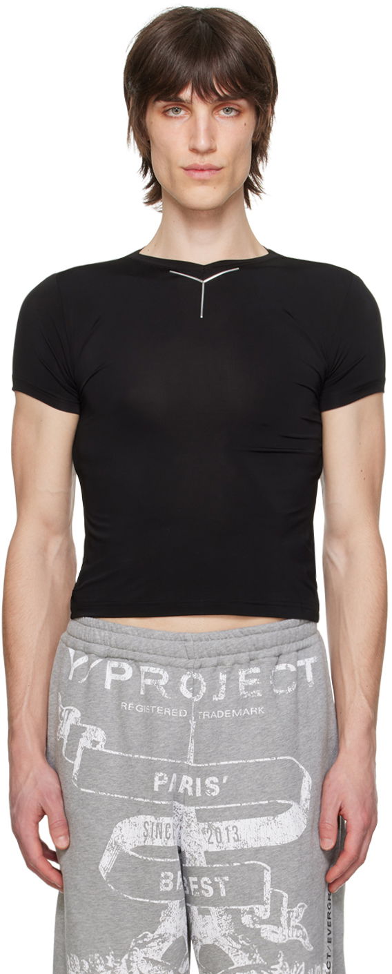 T-shirt Y/PROJECT V-Neck T-Shirt Sort | 104TO004