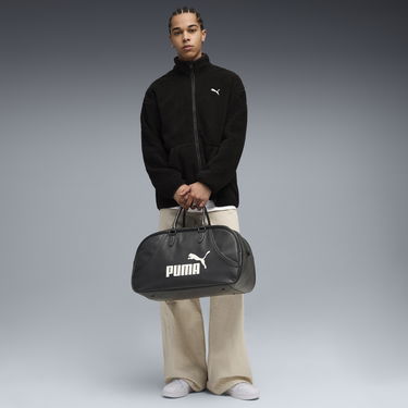 Jakke Puma Essentials Elevated Relaxed Fit Faux Shearling Full-Zip Jacket Sort | 688259_01, 2