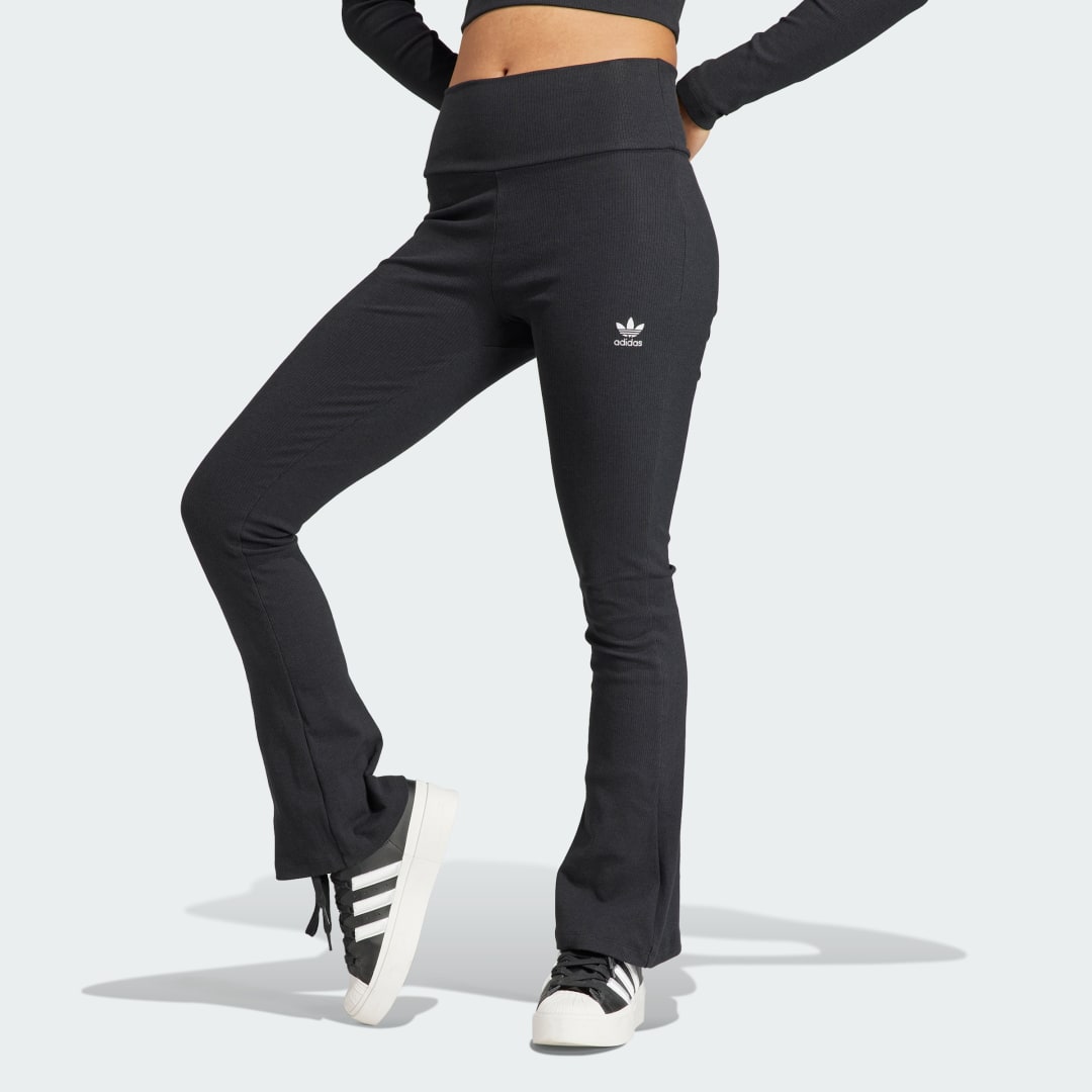 Joggingbukser adidas Originals Essentials Rib Flared Pants Sort | II8056, 0