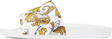 Tilbehør Versace Versace Jeans Couture Outline Barocco Pool Slides Hvid | E78VA3SQ3_EZS365, 2
