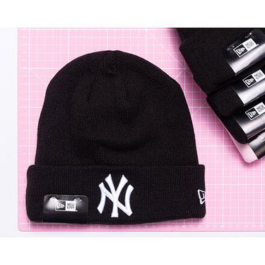 Beanie New Era MLB Essential Cuff Beanie New York Yankees One Size Lyserød | 60348861, 1