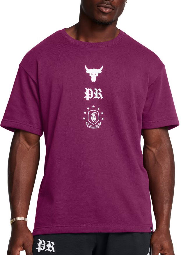 T-shirt Under Armour Project Rock Terry Short Sleeve T-Shirt Lilla | 1386880-505