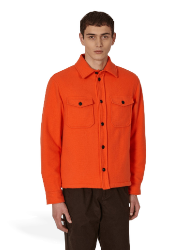 Skjorte Serving the People Woolrich Wool Overshirt Orange | CFWOOS0081MRUT3393 5475