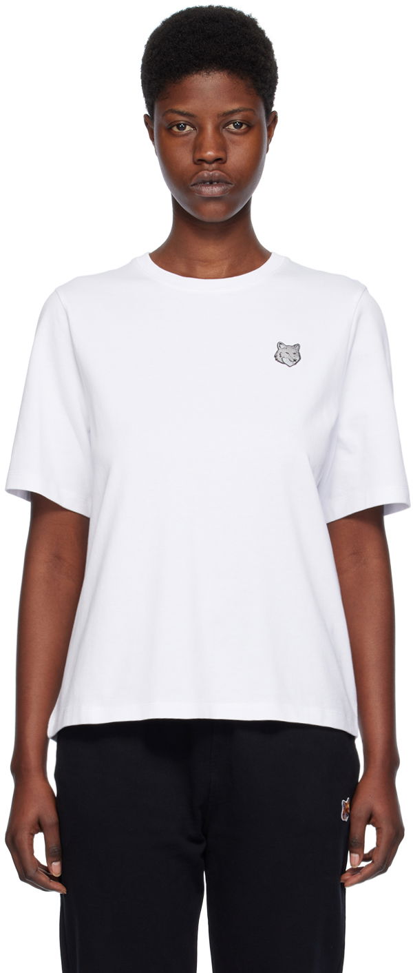 T-shirt MAISON KITSUNÉ Bold Fox Head T-Shirt Hvid | MW00111KJ0119