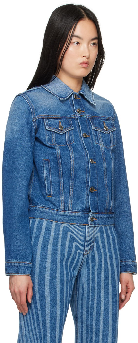 Jakke Jean Paul Gaultier Gaultier Printed Denim Jacket Blå | 24/25-U-VE040I-D013-5701, 1