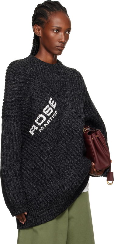 Sweater Martine Rose Martine Rose Engineered Fisherman Rib Sweater Sort | 971YA03053, 4