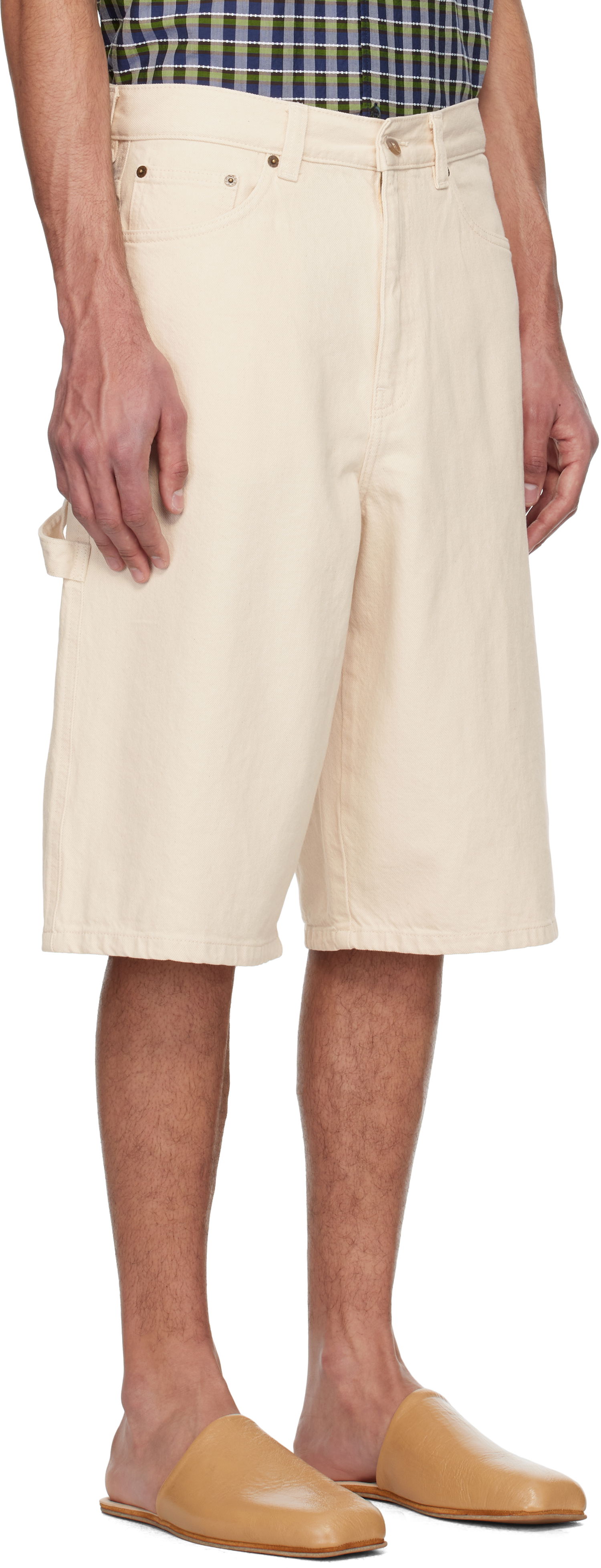 Shorts A.P.C. A.P.C. Westland Denim Shorts Beige | COHGM-H10216, 1