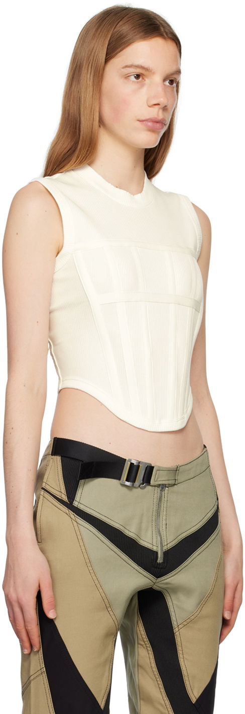 Tanktop Dion Lee Corset Tank Top Hvid | C3094R23, 1