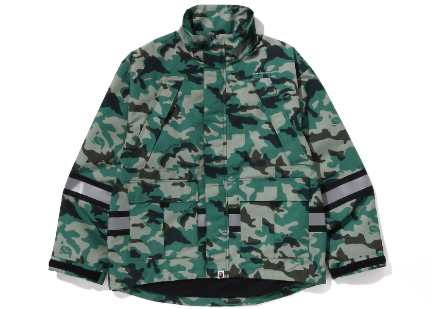 Jakke BAPE Woodland Camo Relaxed Fit Safety Jacket Grøn | 1J30-140-003, 0