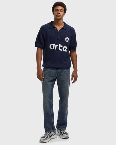 Polo skjorte Arte Antwerp Football Short Sleeve Polo Knit Mørkeblå | AW25-157K-400, 1