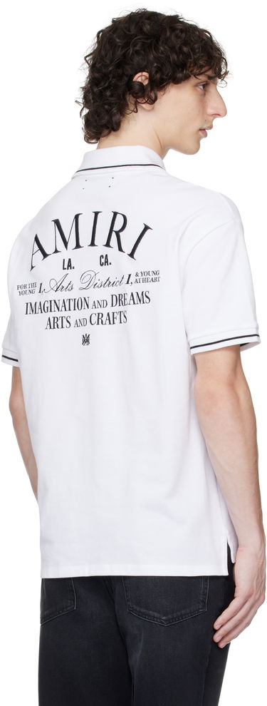 Polo skjorte AMIRI Amiri Arts District Polo Hvid | AMJYPO1008, 2