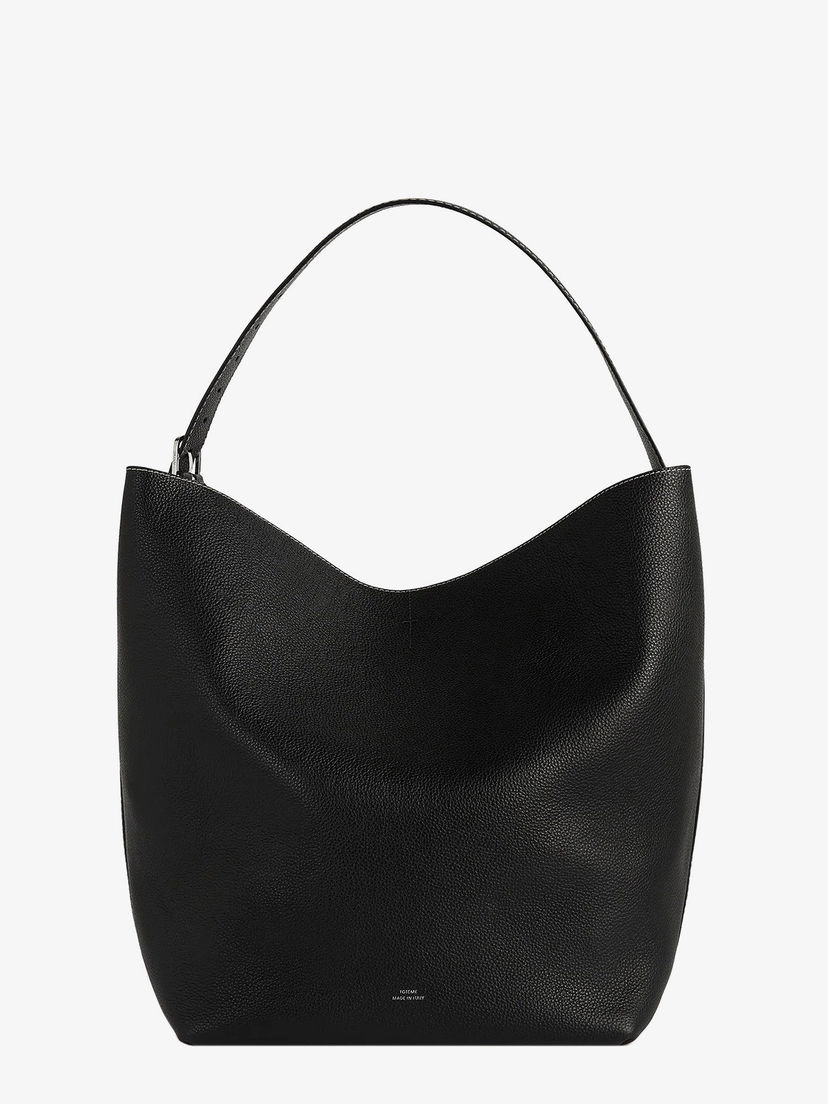 Mulepose TOTEME Toteme Women's Black Leather Shoulder Bag Sort | 234WAL853LE0030001