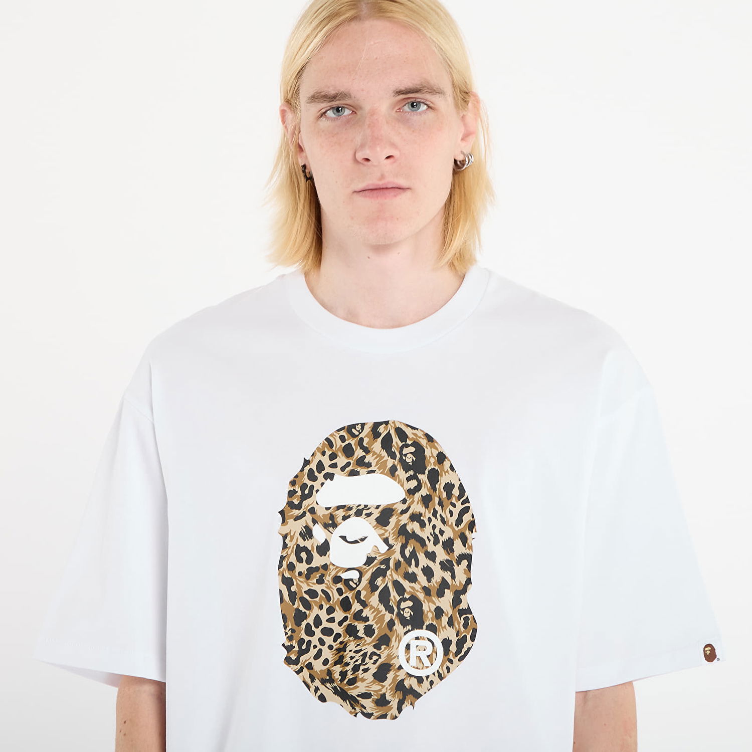 T-shirt BAPE Wild Leopard Pattern Ape Head Relaxed Fit T-Shirt S Hvid | 001TEL801306MWHT, 1