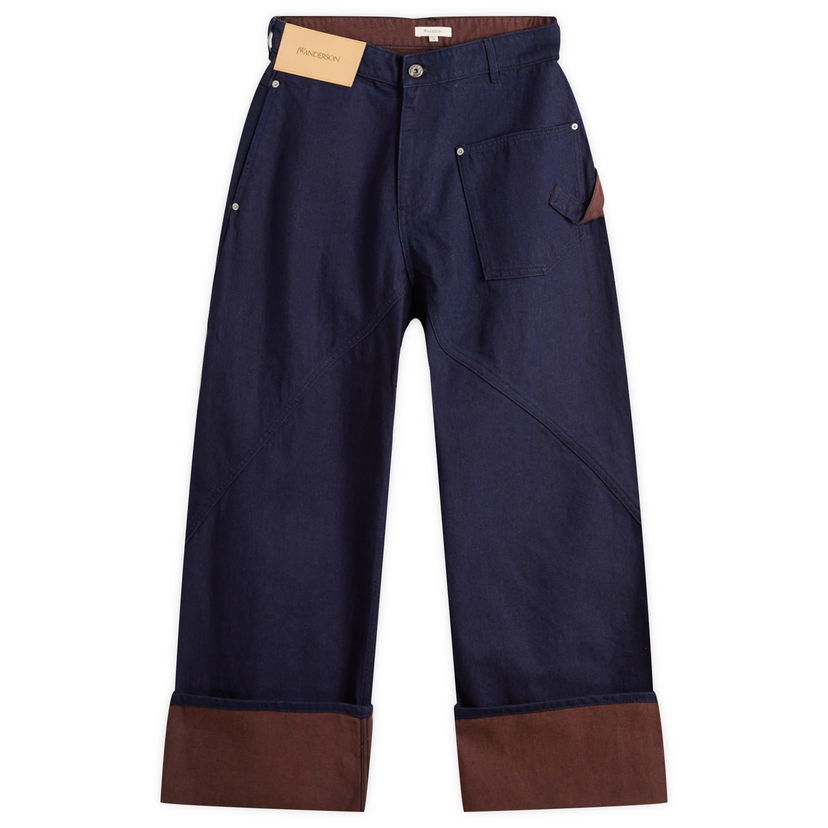 Jeans JW Anderson JW Anderson Turn Up Twisted Workwear Jeans Size 30 Mørkeblå | DT0120-PG1836-807