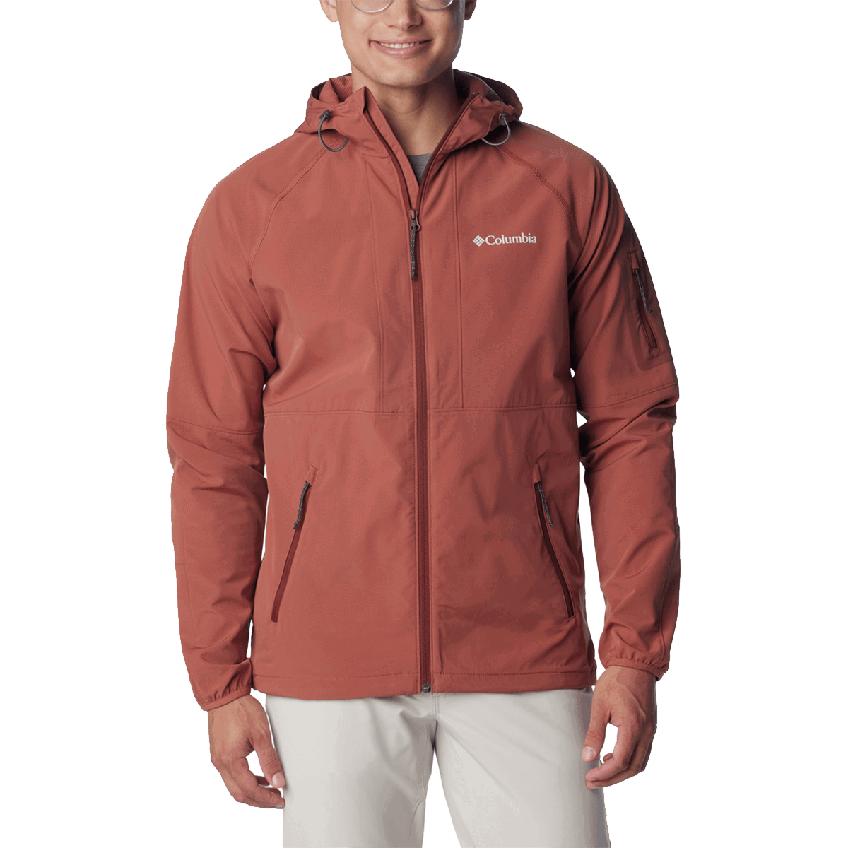 Vindjakke Columbia Tall Heights Hooded Softshell Rød | 1975591229, 0