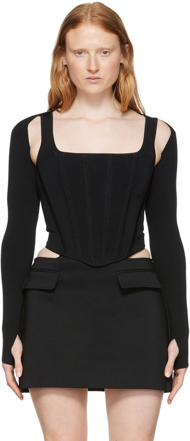 Nederdel Dion Lee Dion Lee Tank Top and Cardigan Set Sort | A7460P21, 0