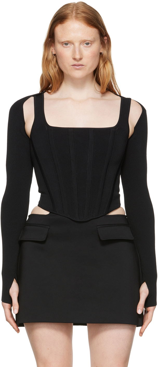 Nederdel Dion Lee Dion Lee Tank Top and Cardigan Set Sort | A7460P21