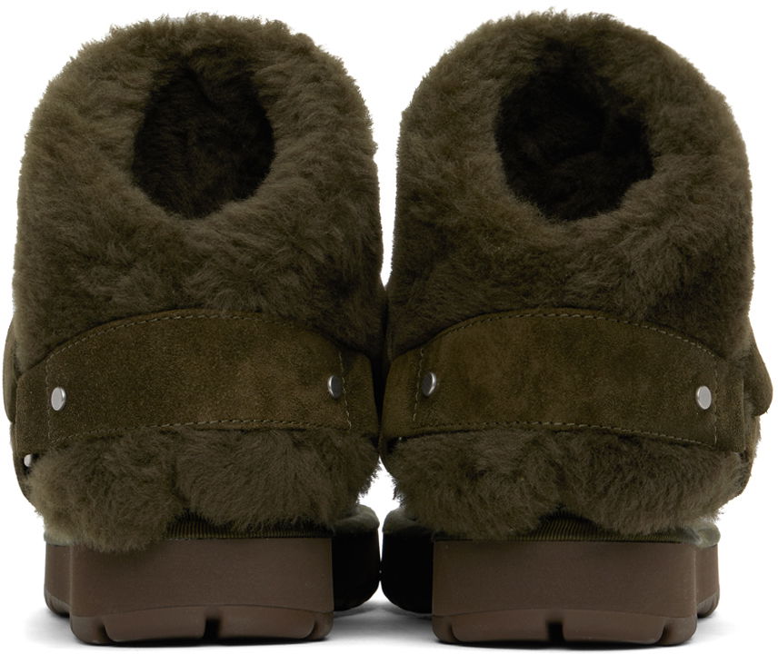 Sneakers og sko Burberry Burberry Shearling Chubby Boots Grøn | 8092544, 1