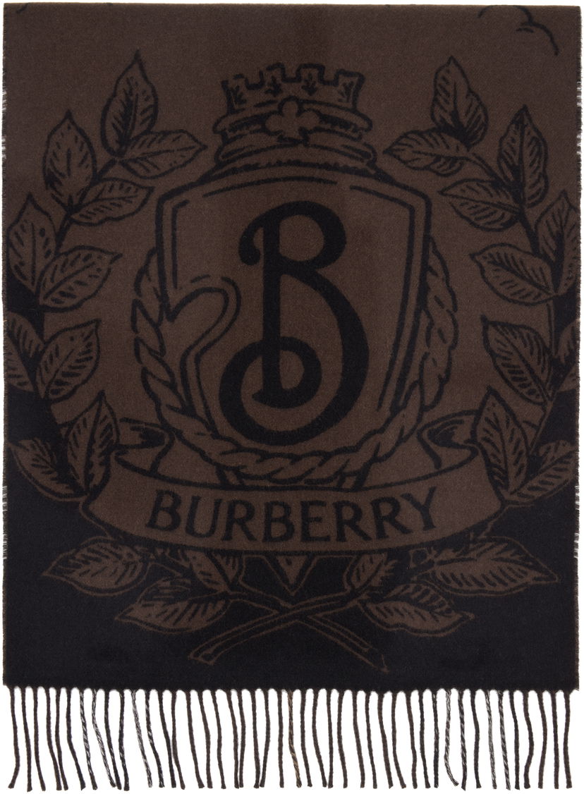 Tørklæde Burberry Reversible Knight Scarf Brun | 8112978