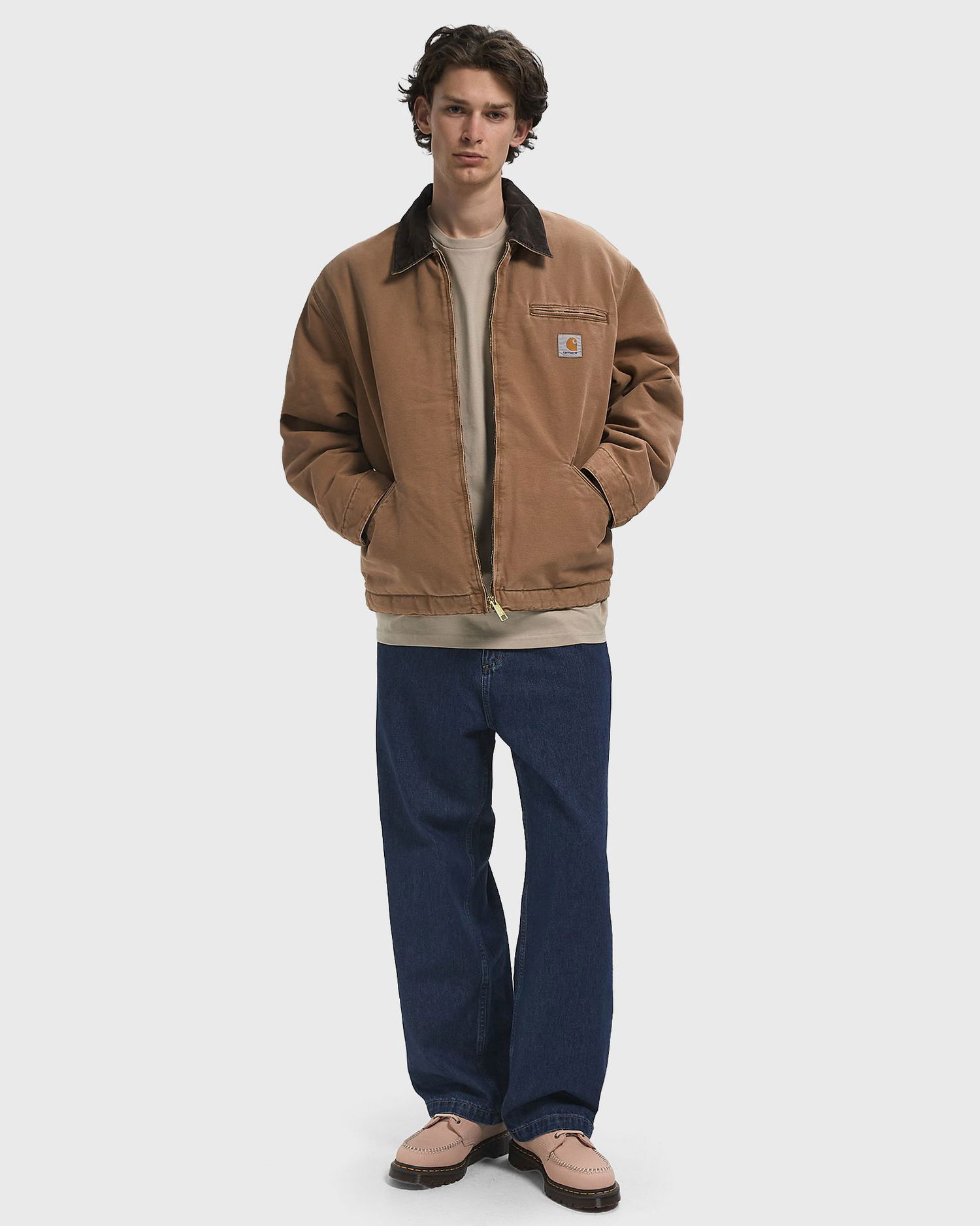 Jakke Carhartt WIP Carhartt WIP OG Detroit Workwear Jacket Beige | I035614.00S4O, 1