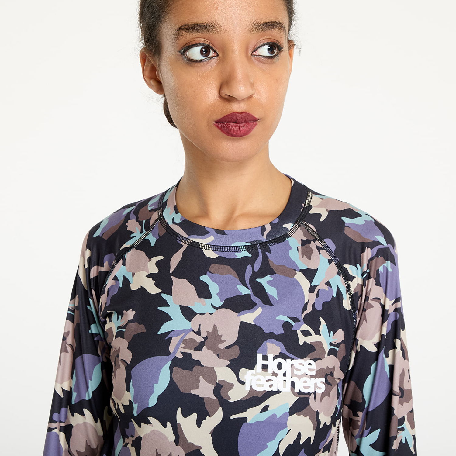 T-shirt Horsefeathers Mirra Top Flowers XS Grå | SW669Z, 1