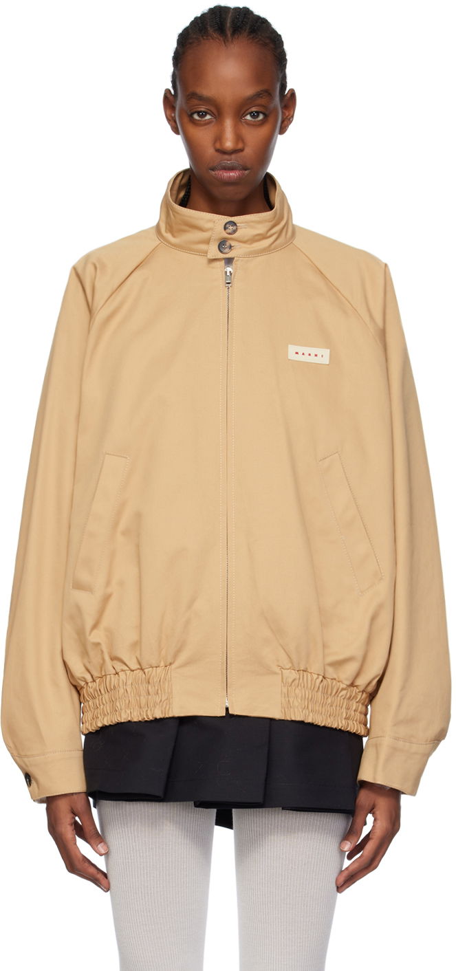 Bomberjakke Marni Patch Bomber Jacket Beige | JUMU0155UX UTC311, 0