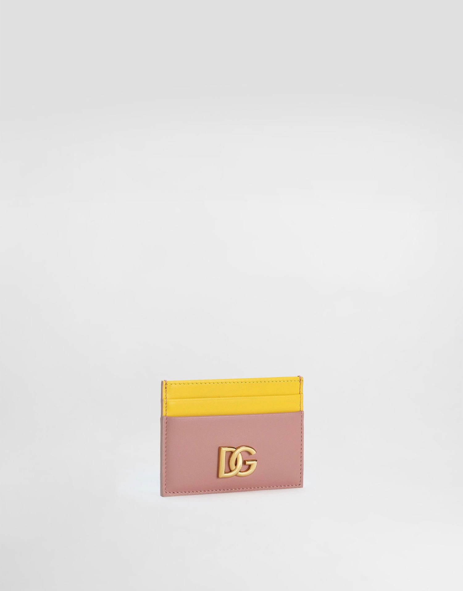 Tegnebog Dolce & Gabbana Dolce & Gabbana Calfskin Card Holder With DG Logo Lyserød | BI0330A9M758B407, 1