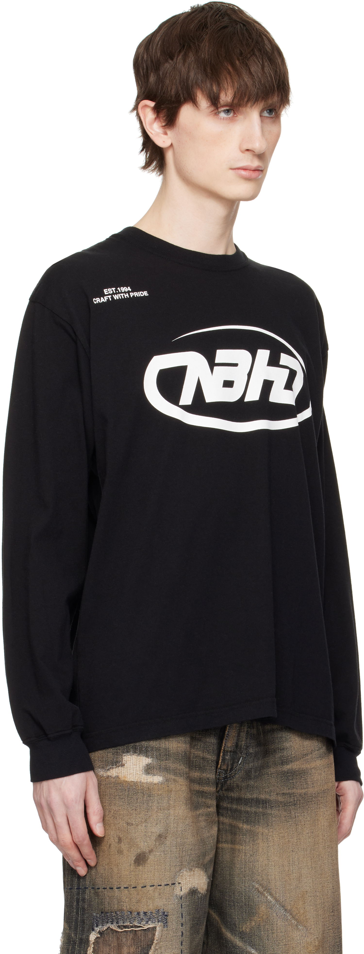 T-shirt Neighborhood Neighborhood NH LS-6 Long Sleeve T-Shirt Sort | 251PCNH-LT06, 1