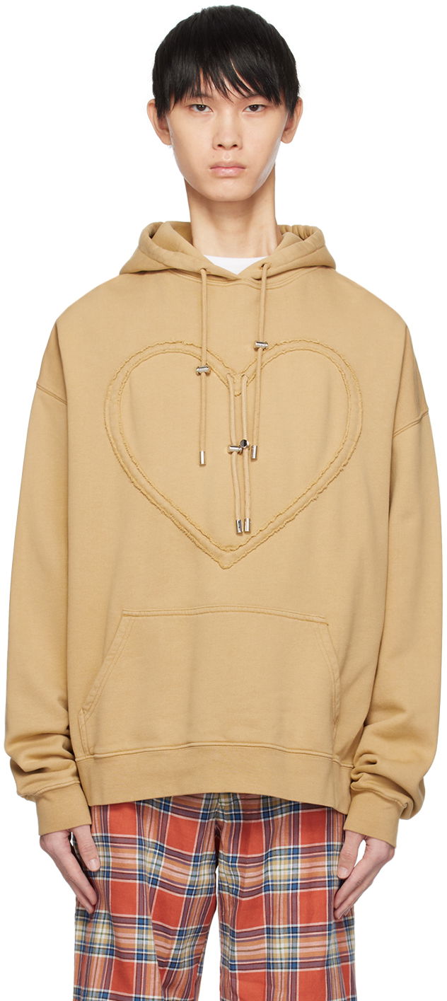 Sweatshirt Collina Strada Collina Strada Heart Hoodie Beige | XX8754