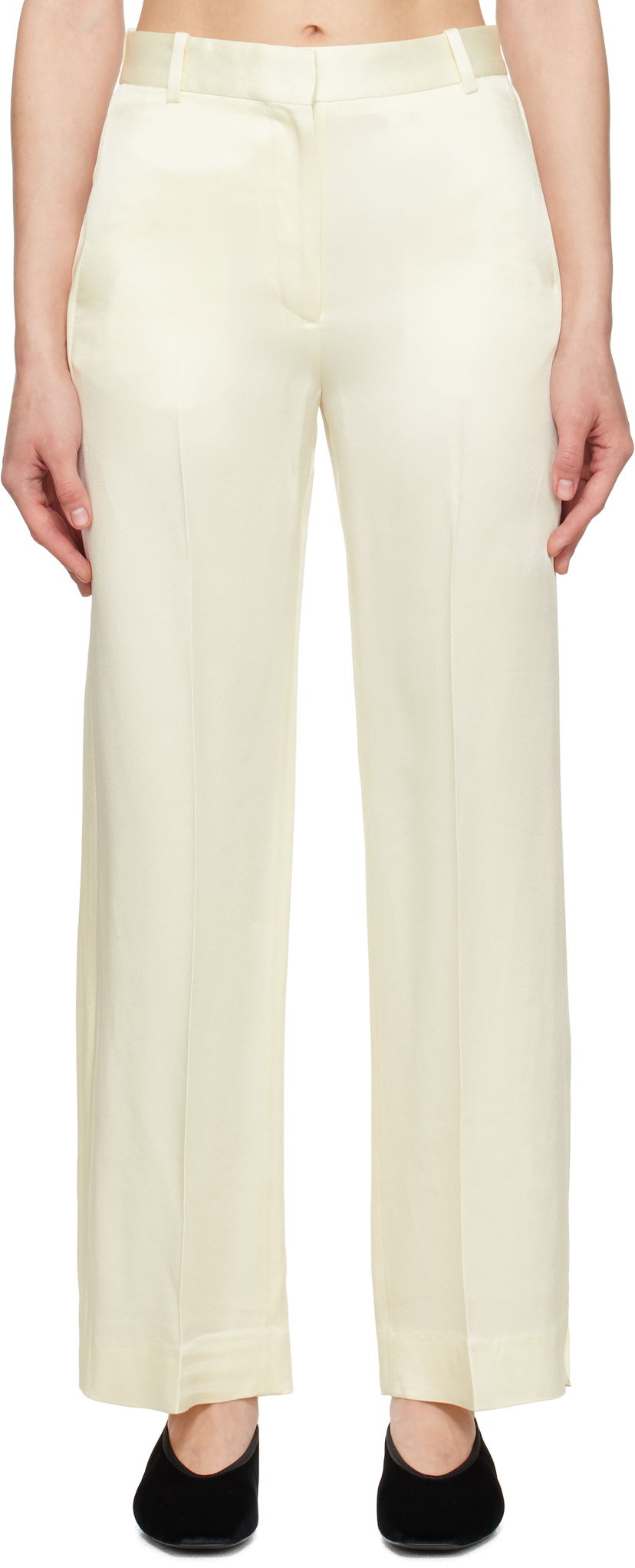 Bukser TOTEME TOTEME Cuff-Slit Trousers Gul | 251-WRB4483-FB0344