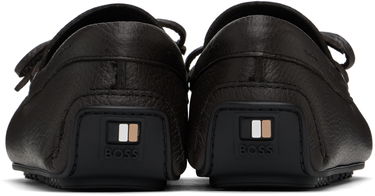 Sneakers og sko BOSS BOSS Grained Leather Driver Sole Loafers Brun | 50536247, 1