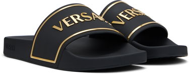 Sneakers og sko Versace Versace Logo Pool Slides Sort | 1018496_1A13176, 3