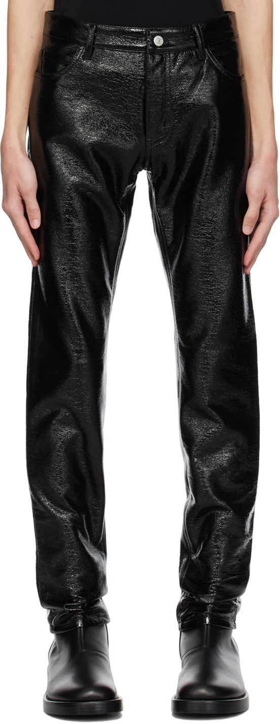 Bukser Courrèges Courrèges Crinkled Slim Trousers Sort | PERCPA022VY0014