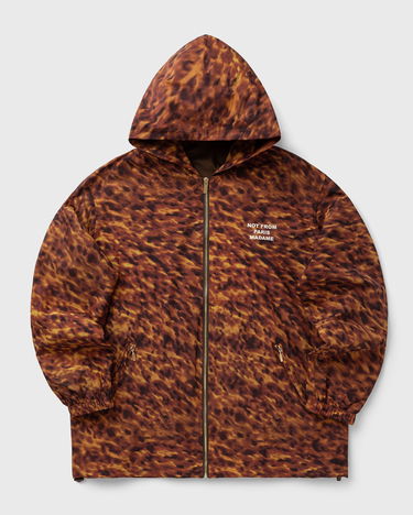 Vindjakke Drôle de Monsieur Tortoiseshell Print Hooded Slogan Jacket Flerfarvet | I-JT250-PL168-BN, 1
