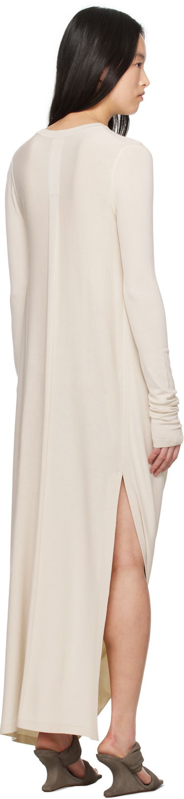 Kjole Rick Owens Rick Owens Hollywood Twisted Midi Dress Beige | RP01E7637 VI, 2